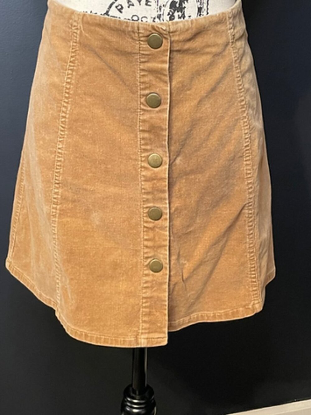 Corduroy mini skirt